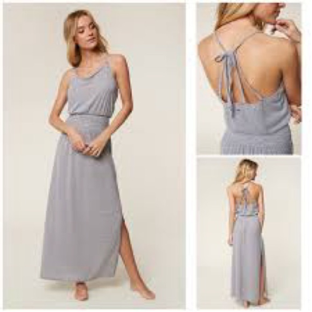 O’Neill Gwen blue and white maxi dress size medium